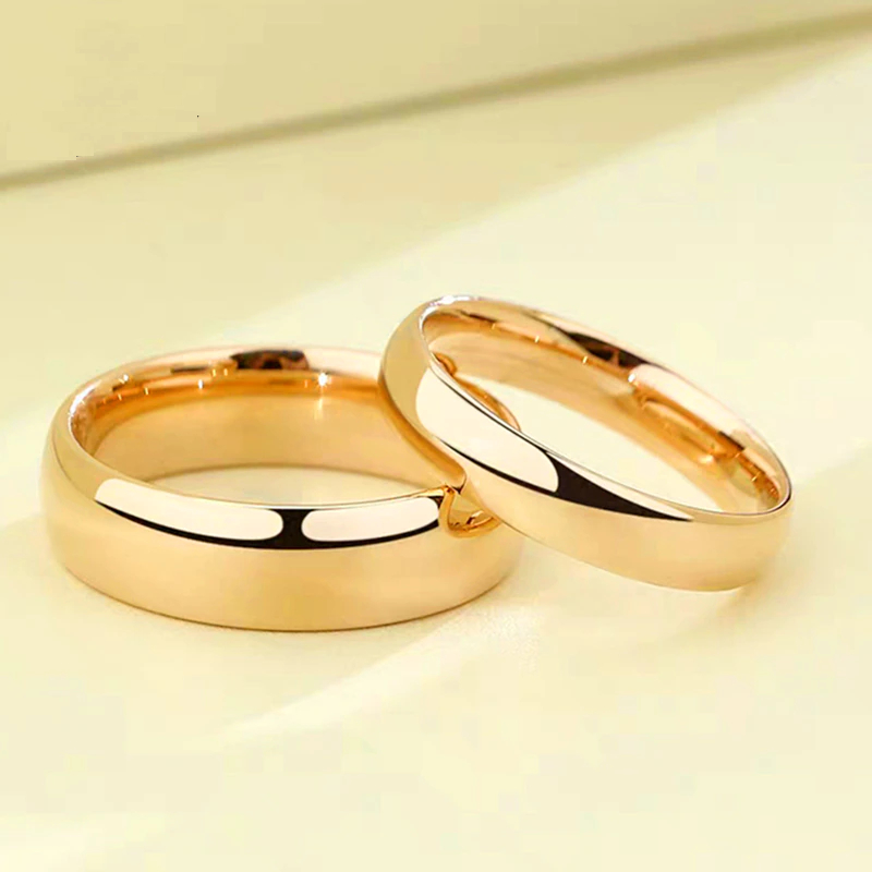 Smooth Stainless Steel Couple Rings